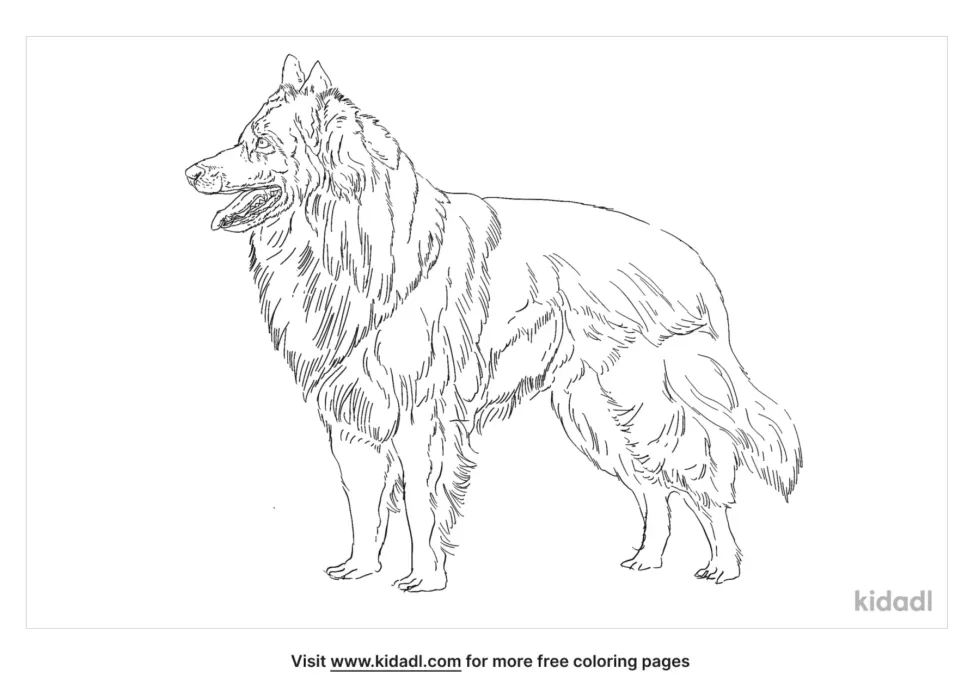 Wolfdog Coloring Page