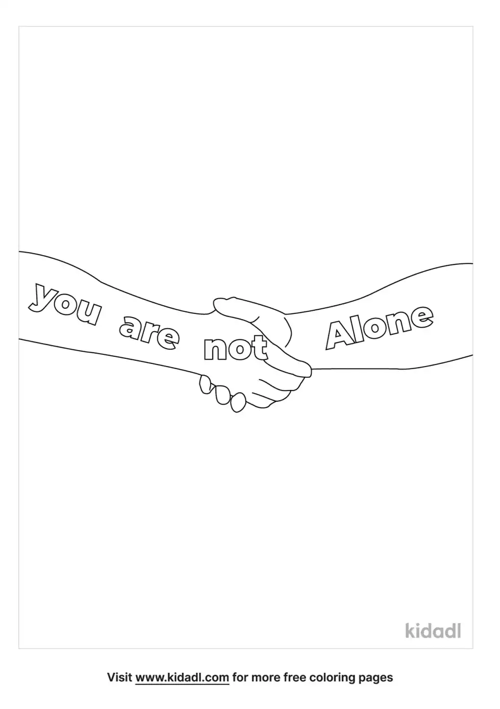 You Are Not Alone Coloring Page