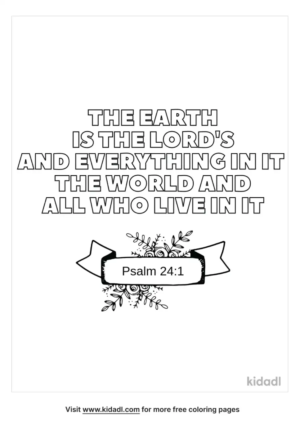 Psalm 24 Coloring Page