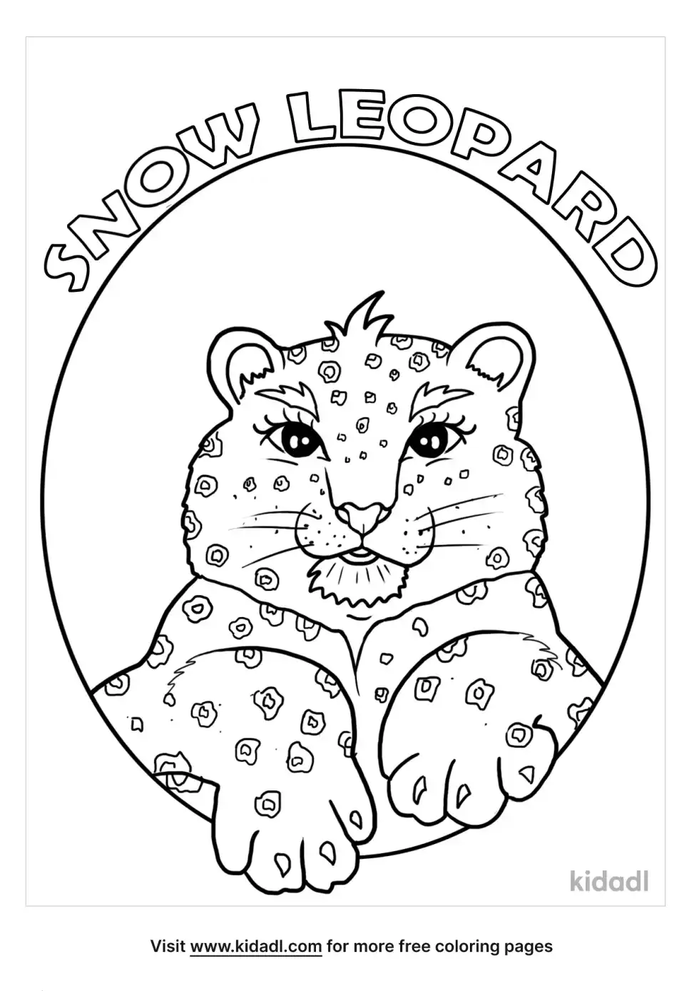 Snow Leopard Coloring Page