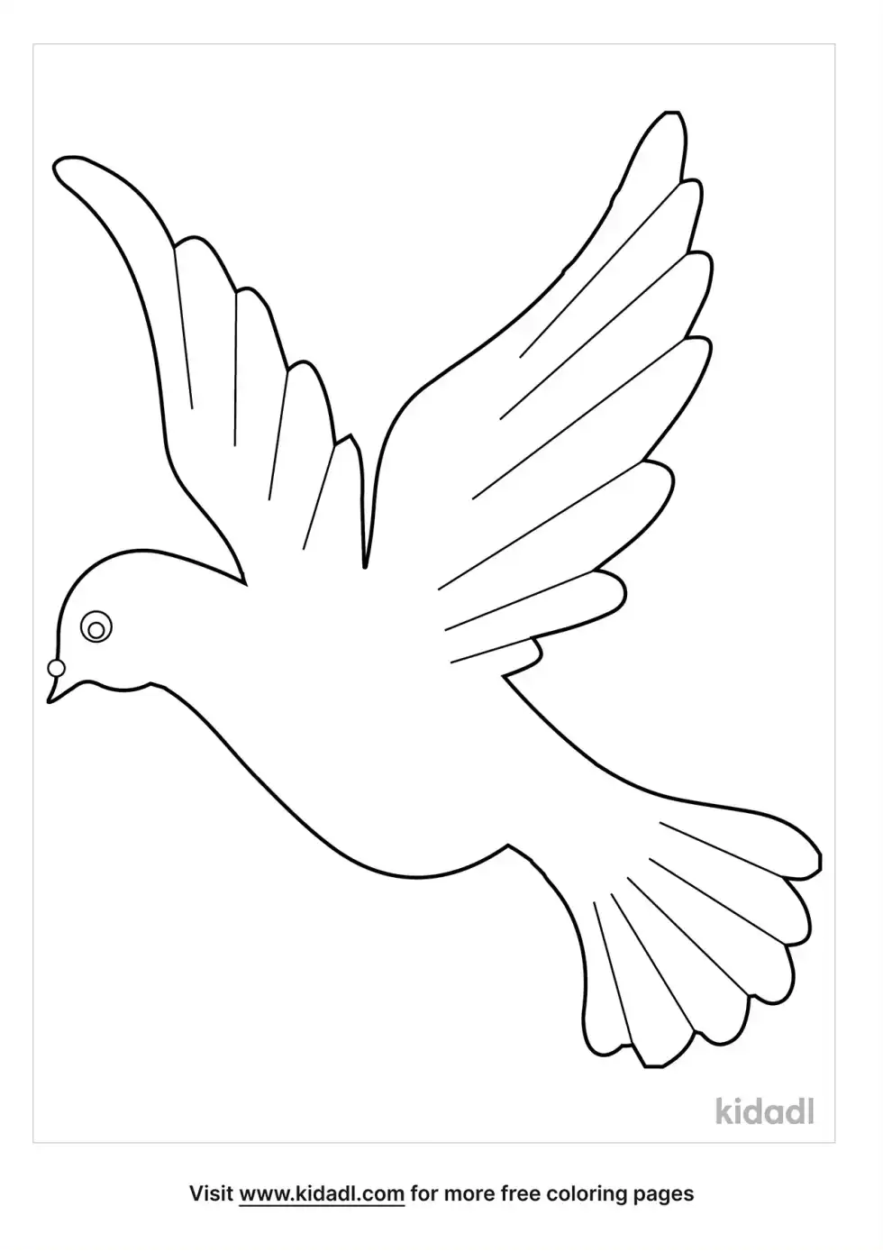 Flying Bird Coloring Page