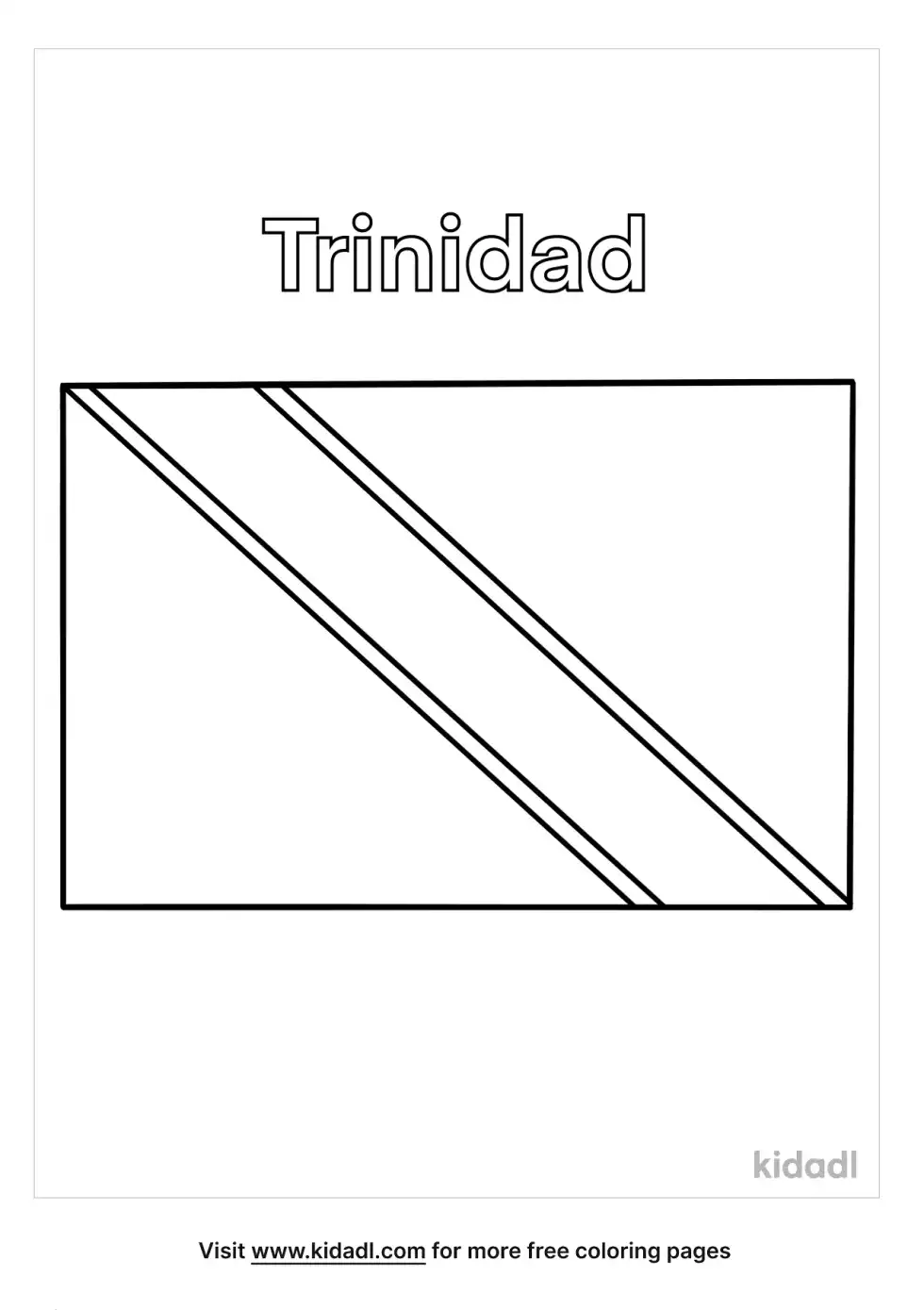 Trinidad Flag Coloring Page