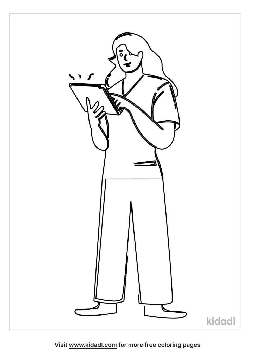 Person Writing Email Coloring Page