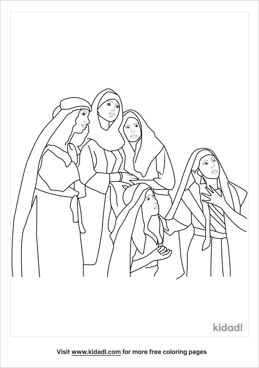 Zelophehad's Daughters Coloring Page