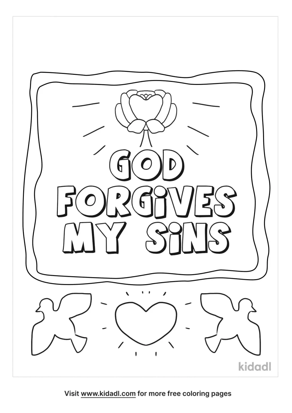 God Forgives My Sin Coloring Page