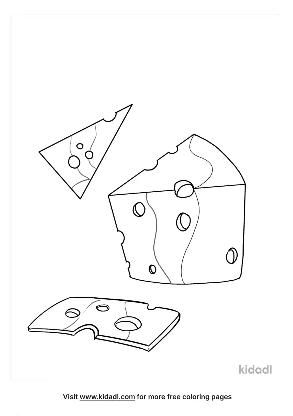 Cheese Coloring Page