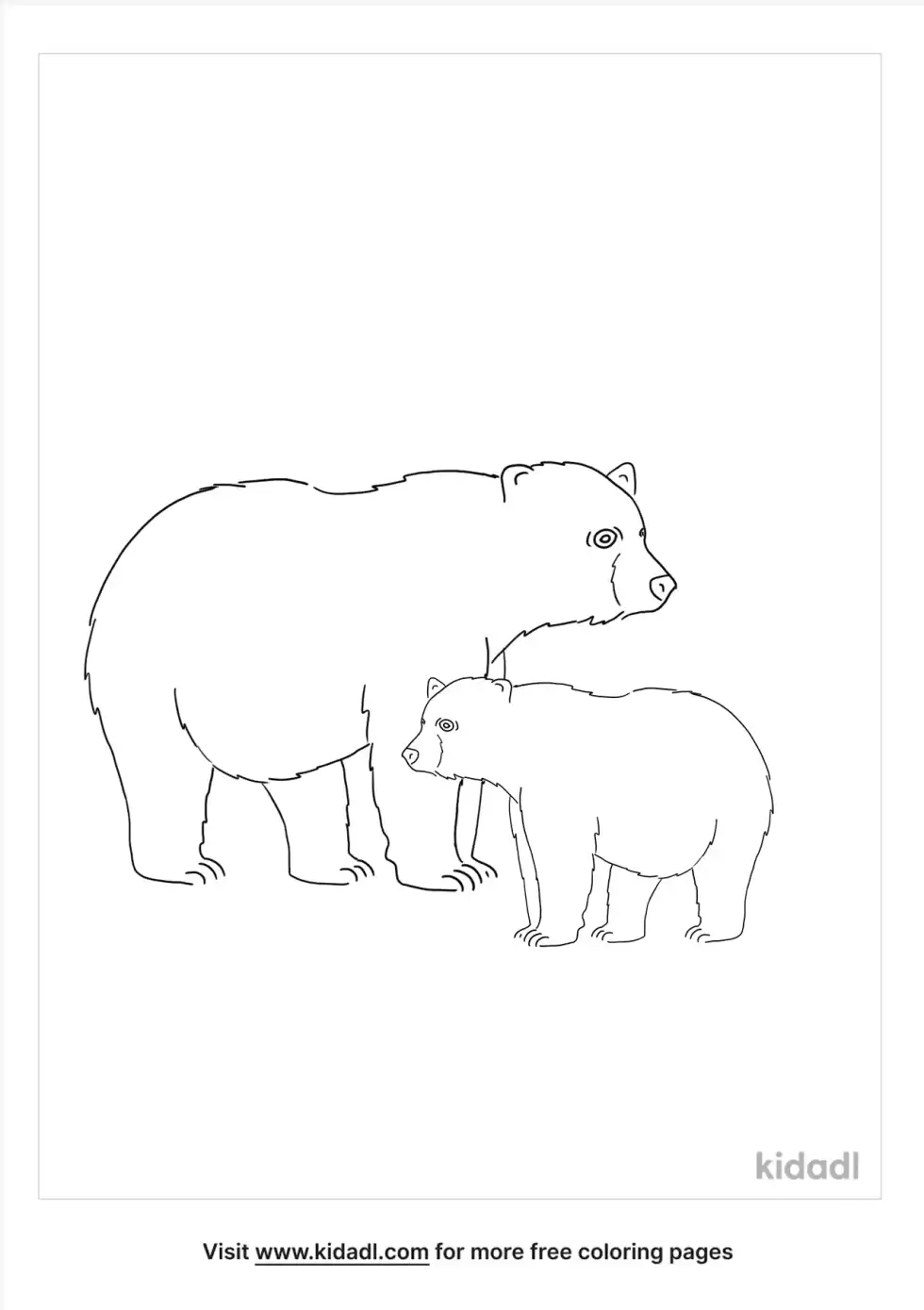 Mama Bear Coloring Page