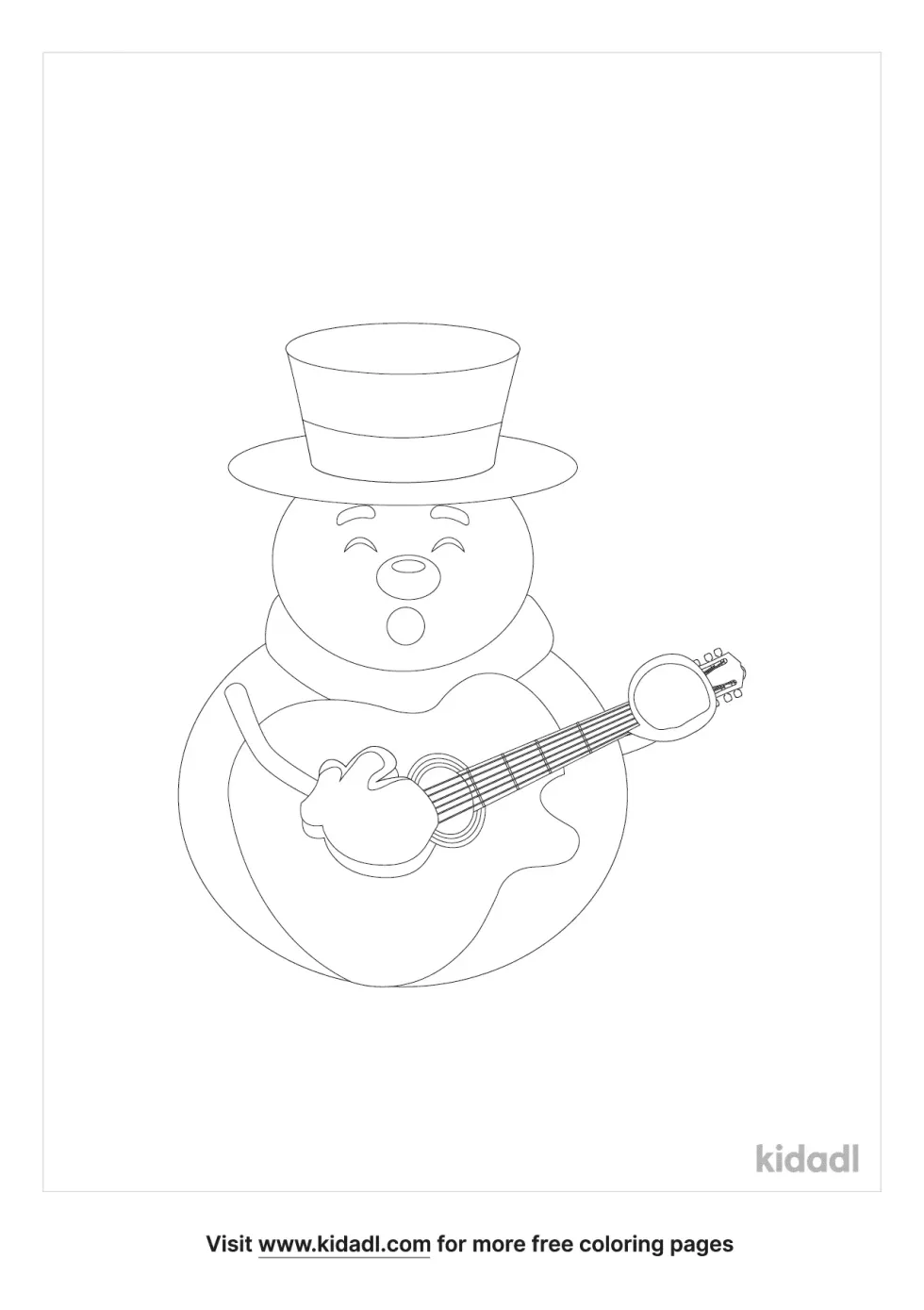 Snowman Playing Musical Instrument
