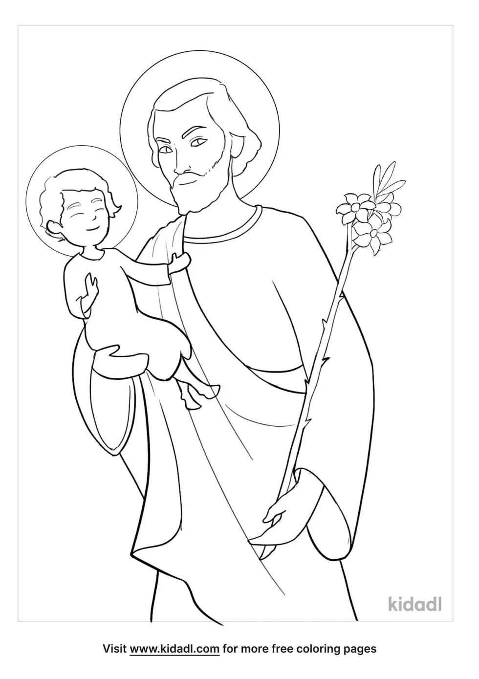 St Joseph Coloring Page