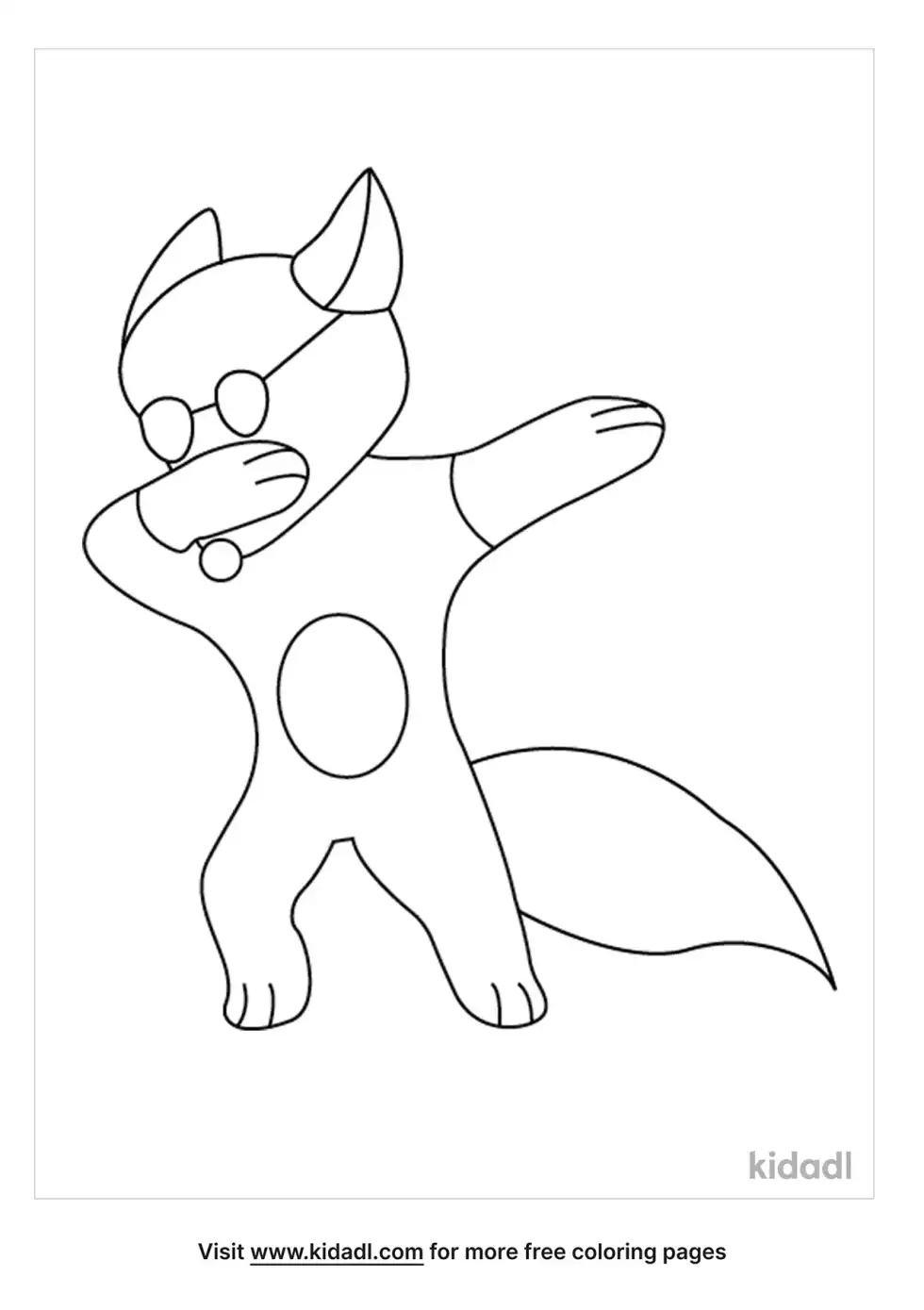 Fox Dabbing Coloring Page