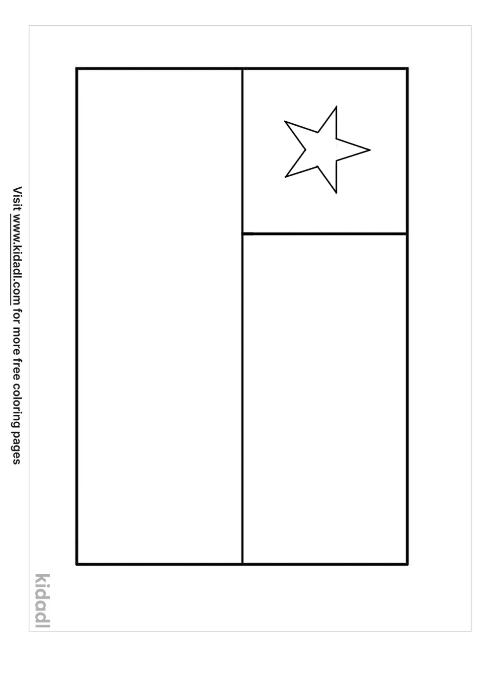 Chile Flag Coloring Page