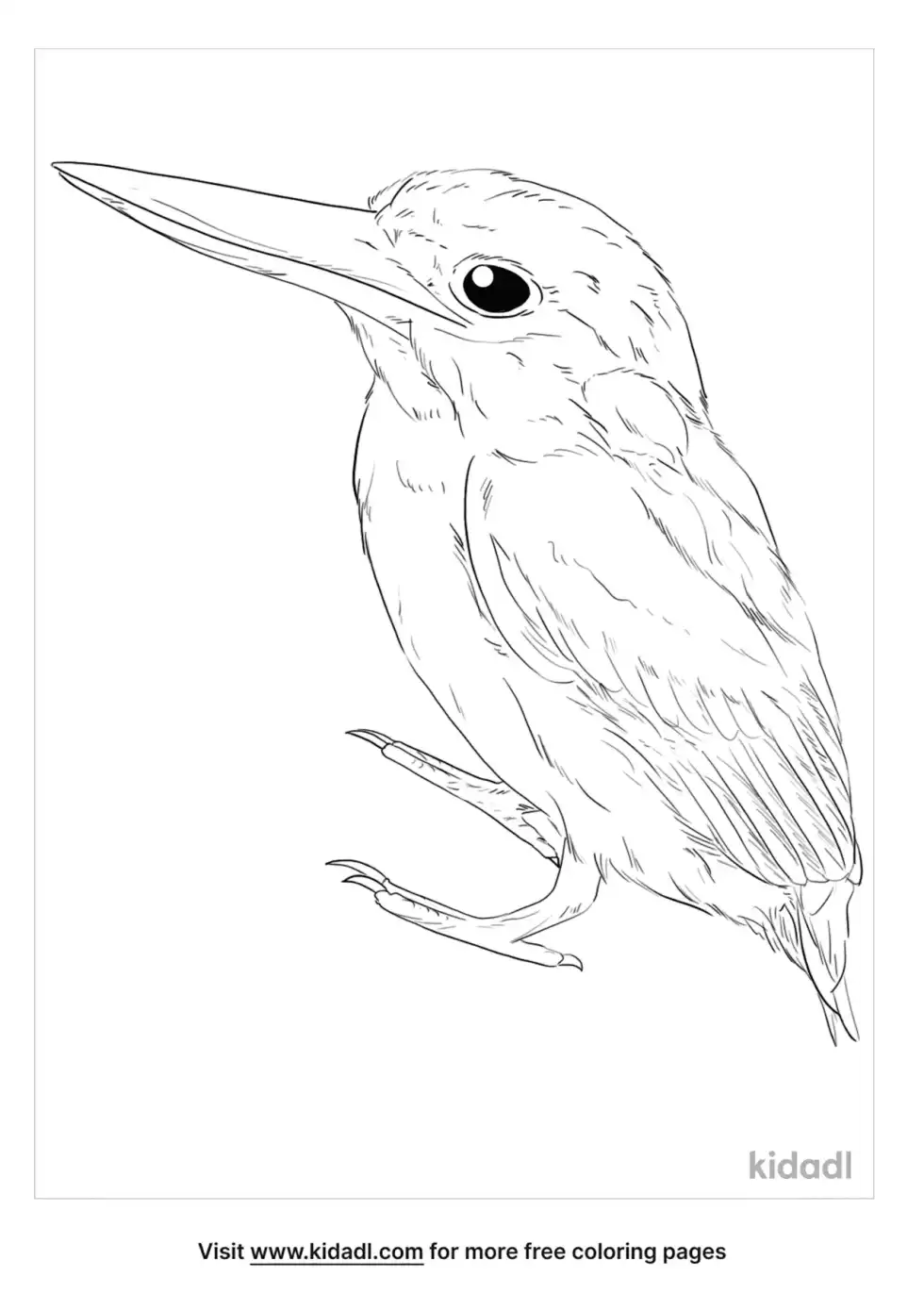 South Philippine Dwarf Kingfisher Coloring Page