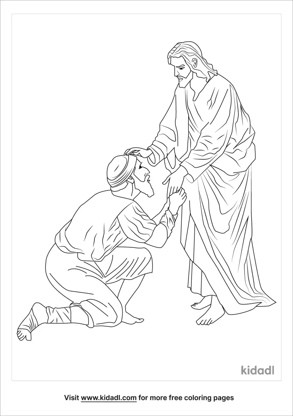 Jesus Delivers The Man Coloring Page