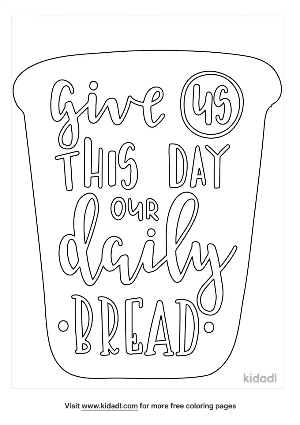 Give Us This Day Our Daily Bread Coloring Page