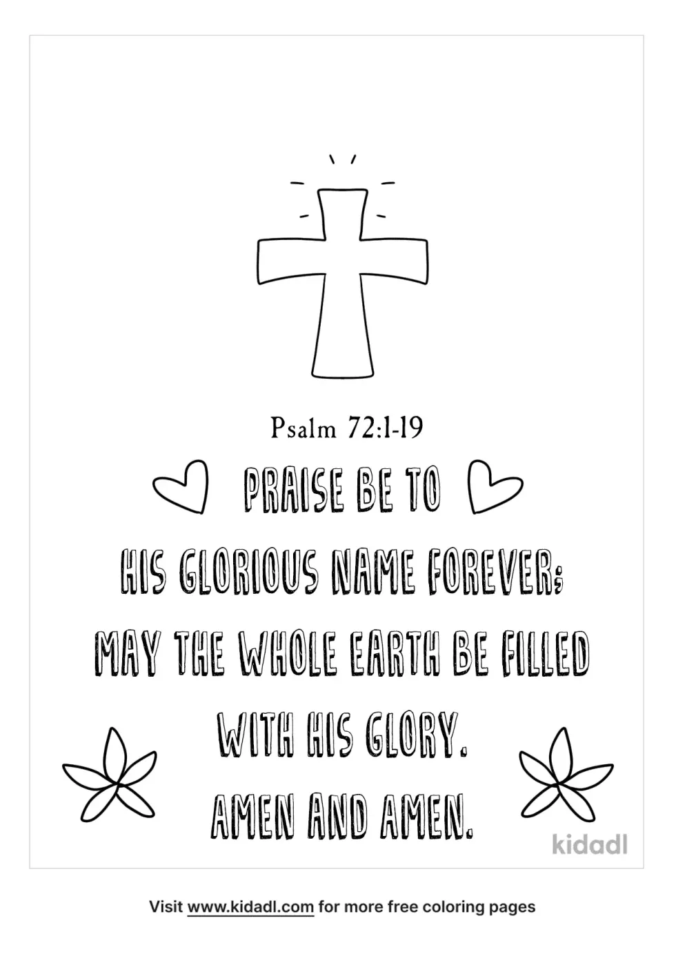 Psalm 72:1-19 Coloring Page