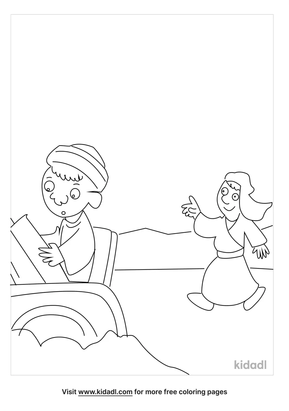 Philip And The Ethiopian Coloring Page