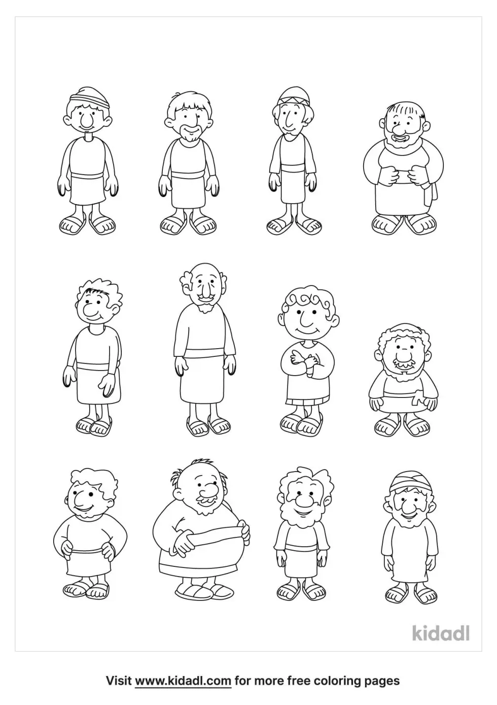12 Sons Of Jacob Coloring Page