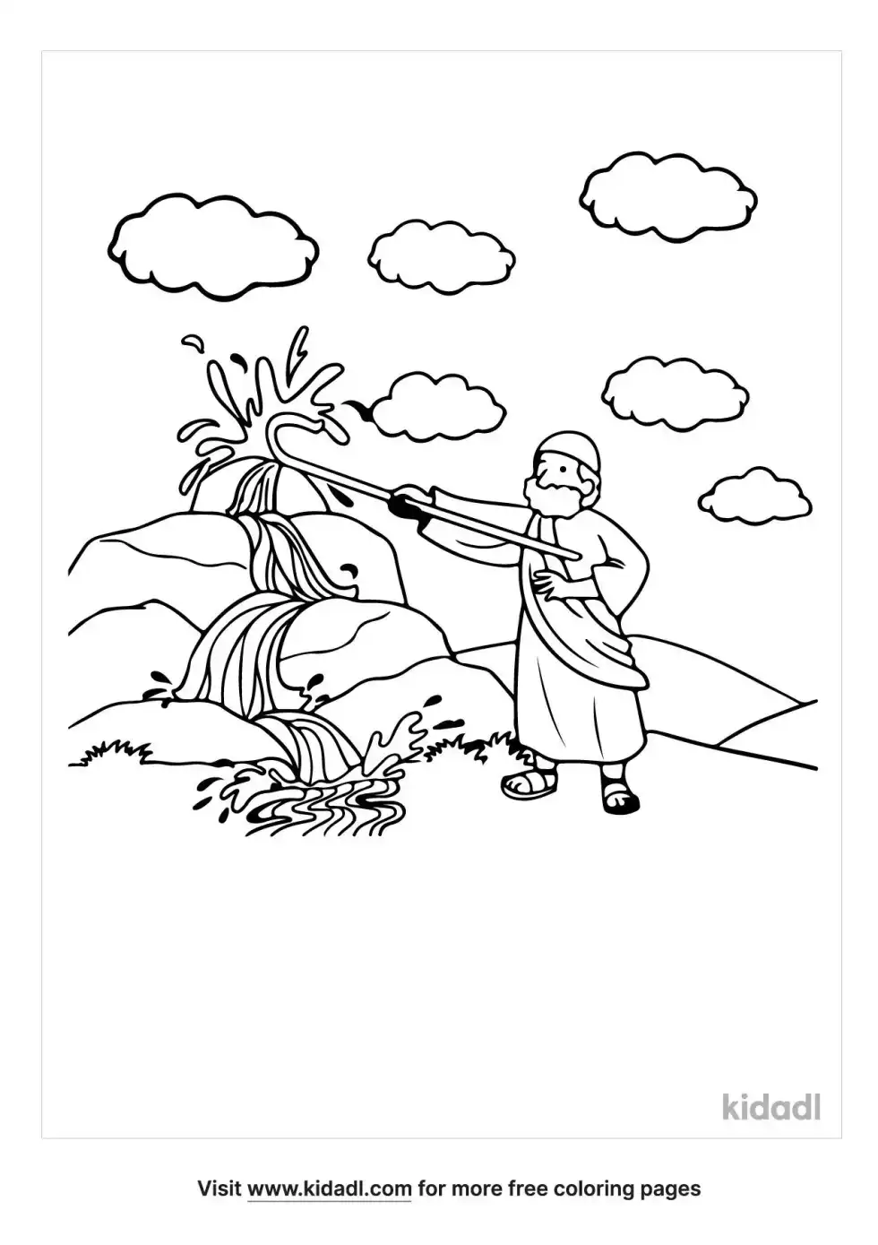 Crossing The Red Sea Coloring Page