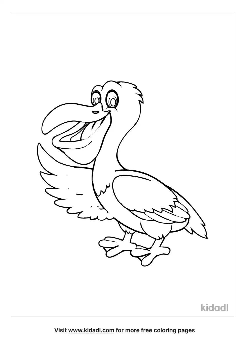 Pelican Open Mouth Coloring Page