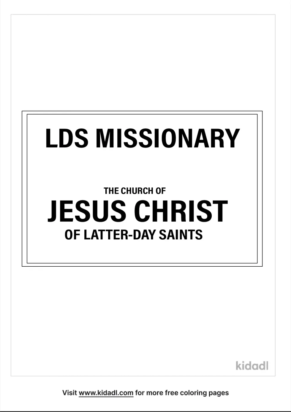 Lds Missionary Name Badge