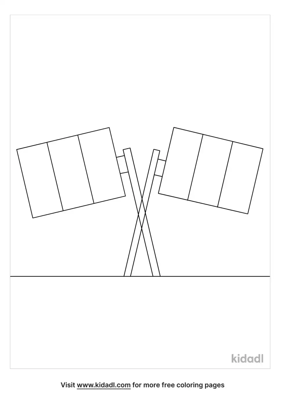 Irish Flag Coloring Page