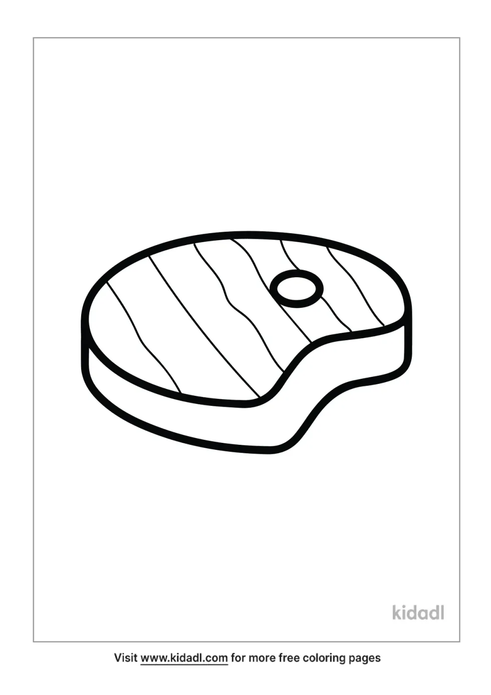 Steak Coloring Page