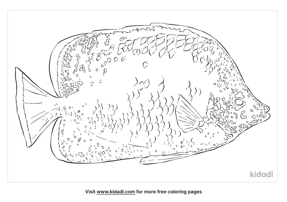 Wrought-Iron Butterflyfish Coloring Page