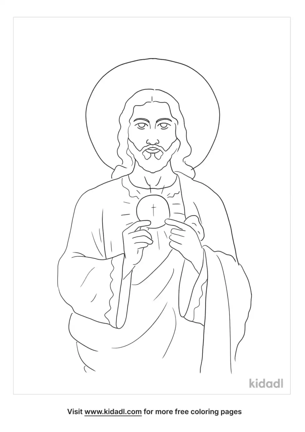 Jesus Gives Sacrament Coloring Page