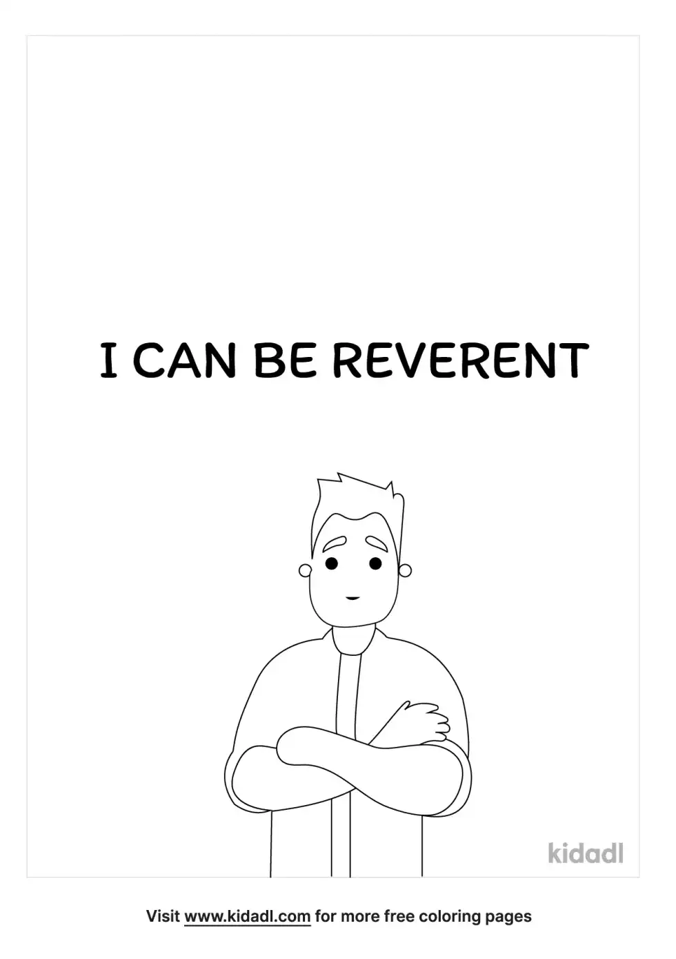 I Can Be Reverent Coloring Page