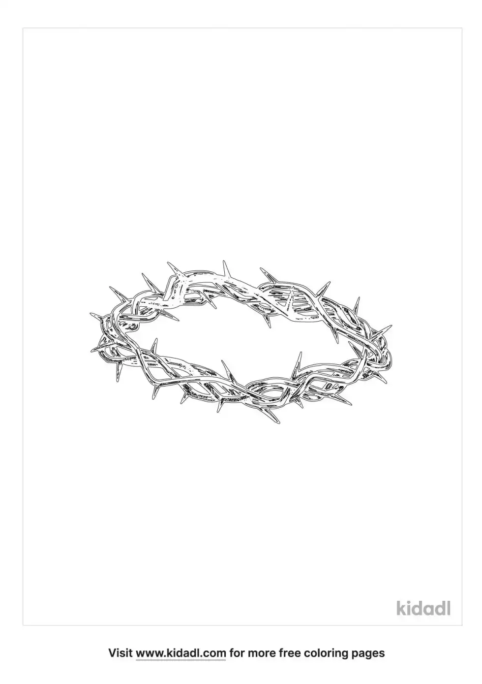 Crown Of Thorns Coloring Page