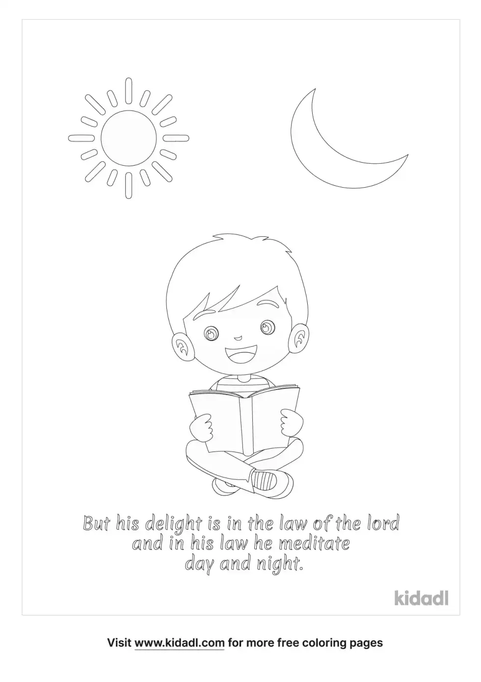 Delight In God's Law Coloring Page
