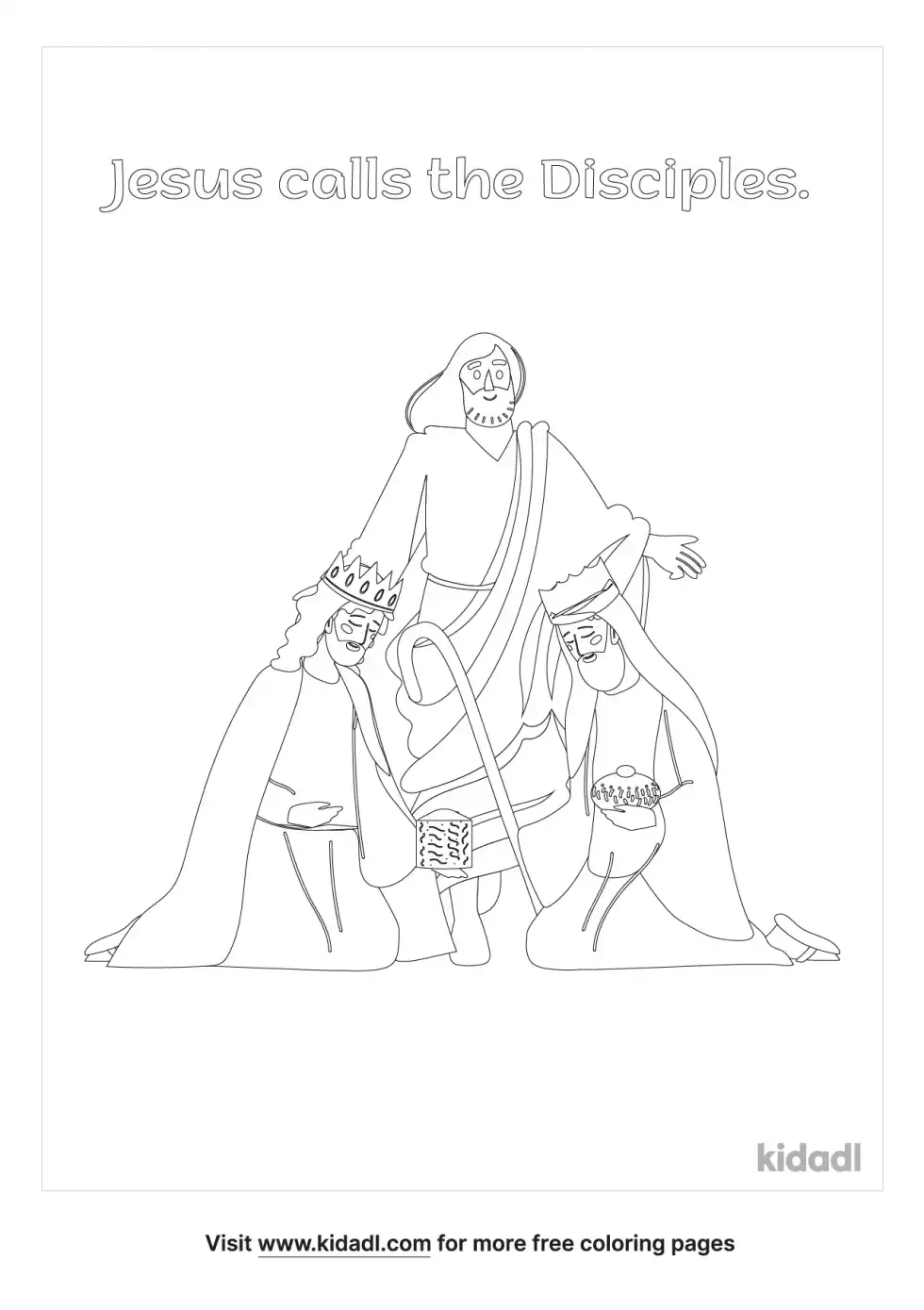 Jesus Calls The Disciples Mark 1:16 Coloring Page