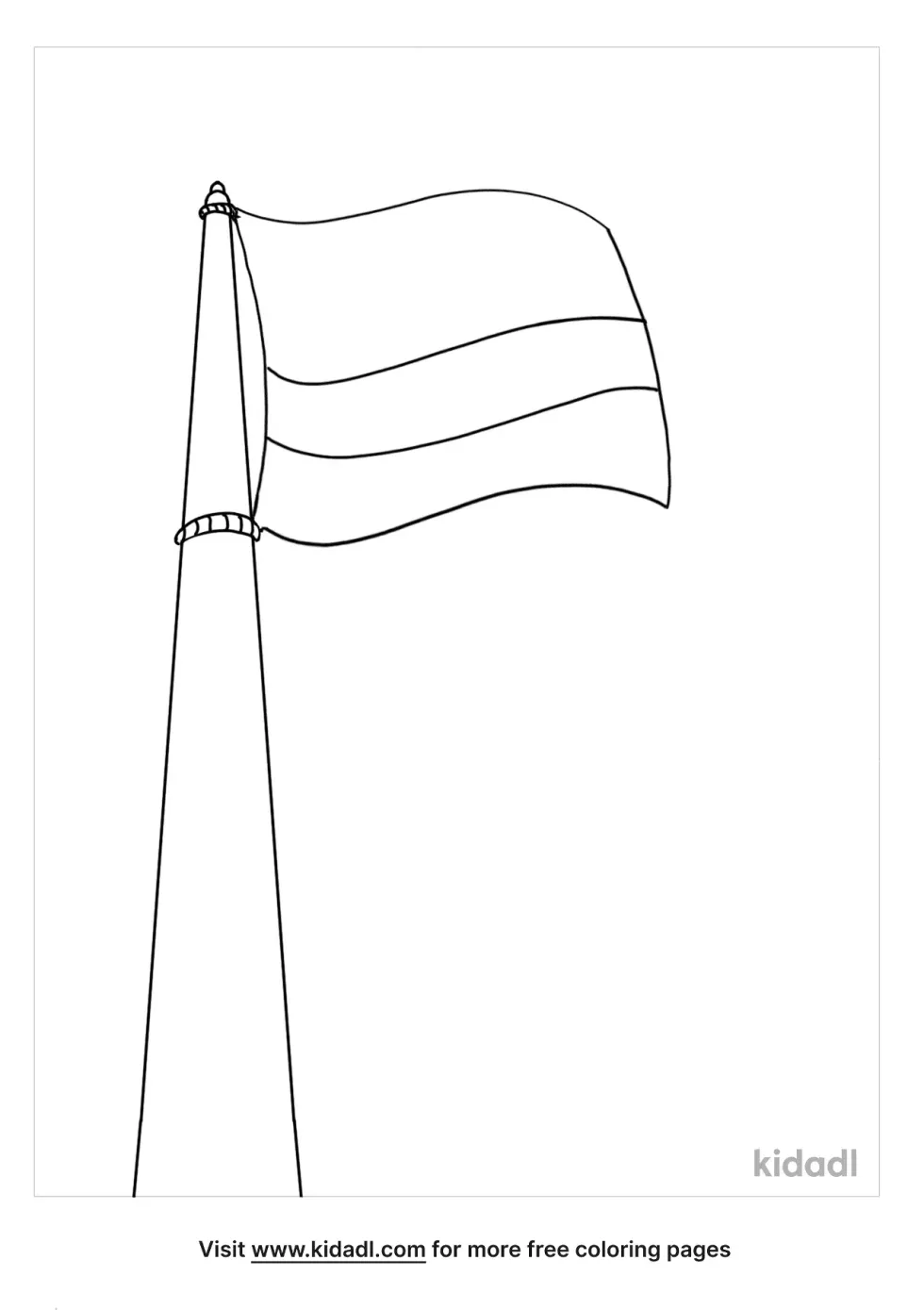 Colombia Flag Coloring Page