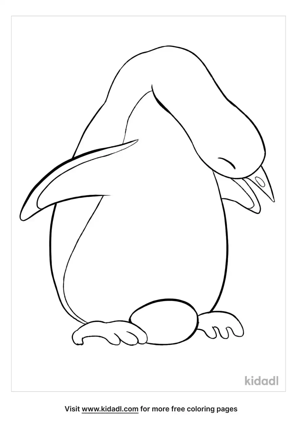 King Penguin Holding Egg Coloring Page