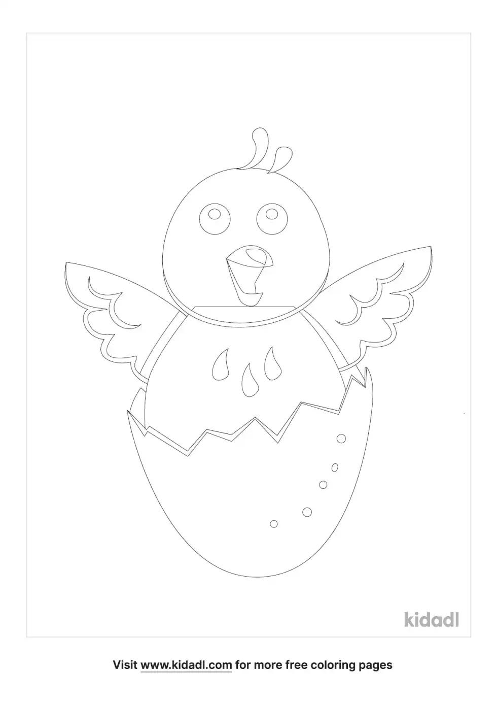 Cute Easter Chick Coloring Page