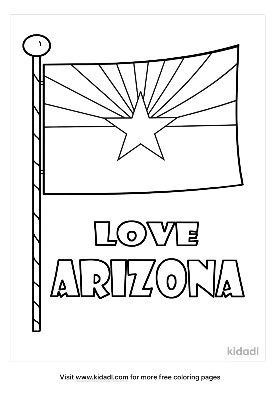 Arizona State Flag Coloring Page