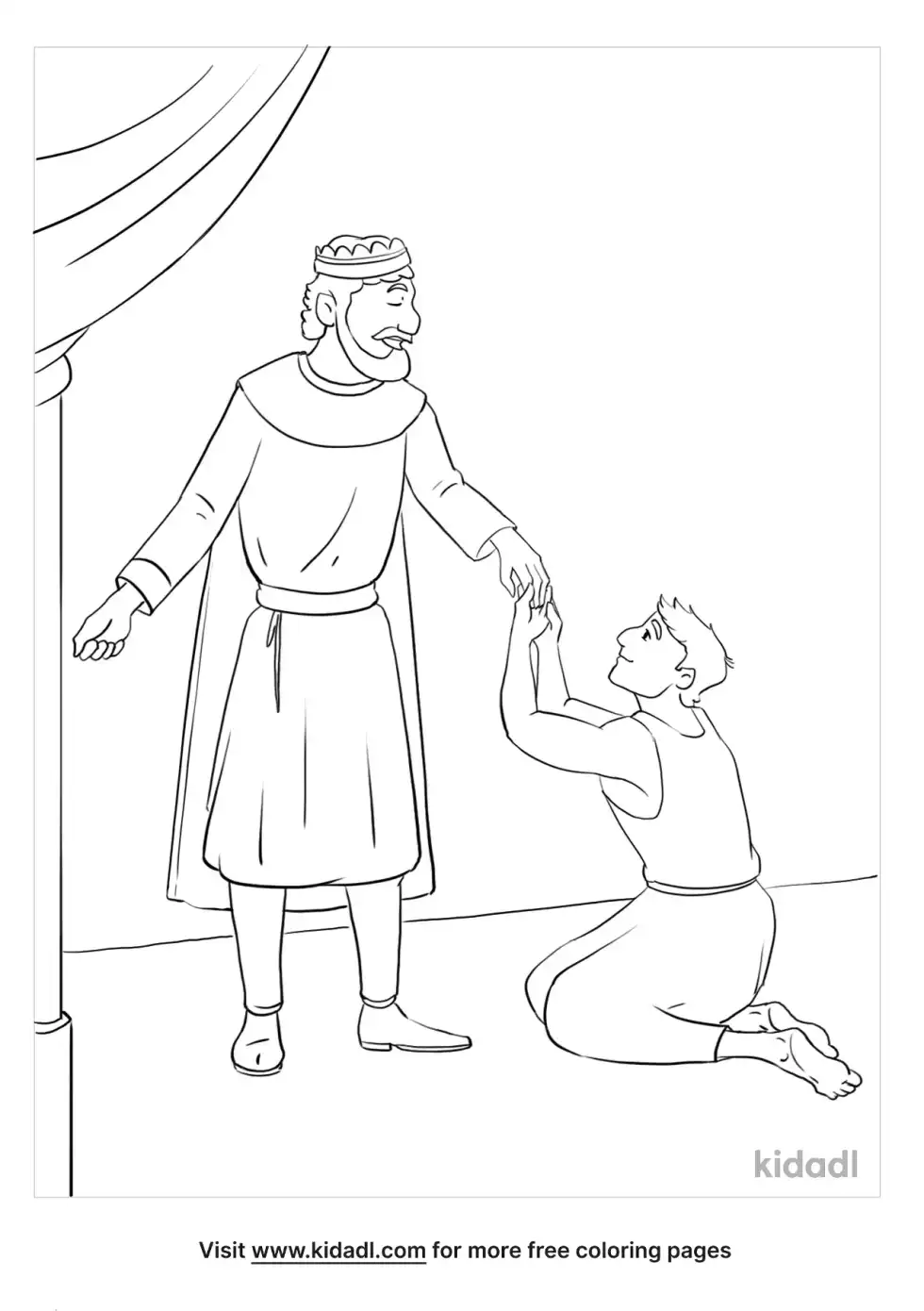 David And Mephibosheth Coloring Page