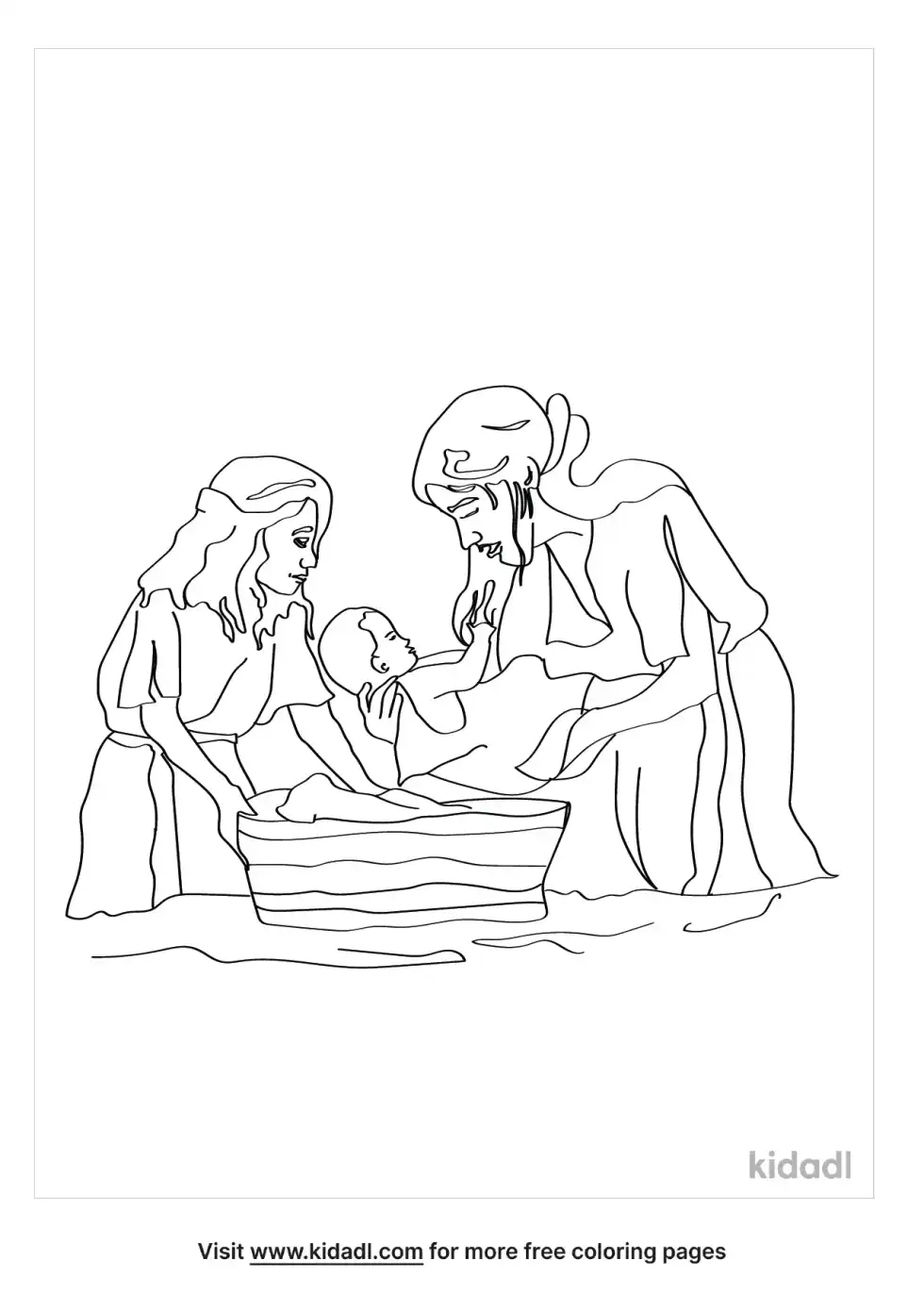 Moses Adopted Coloring Page
