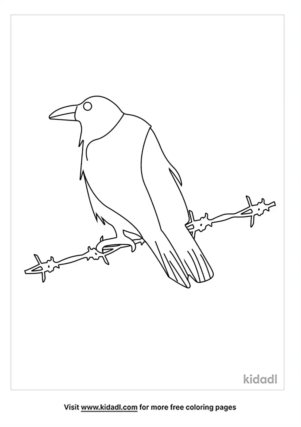 Birds On Barbed Wire Coloring Page