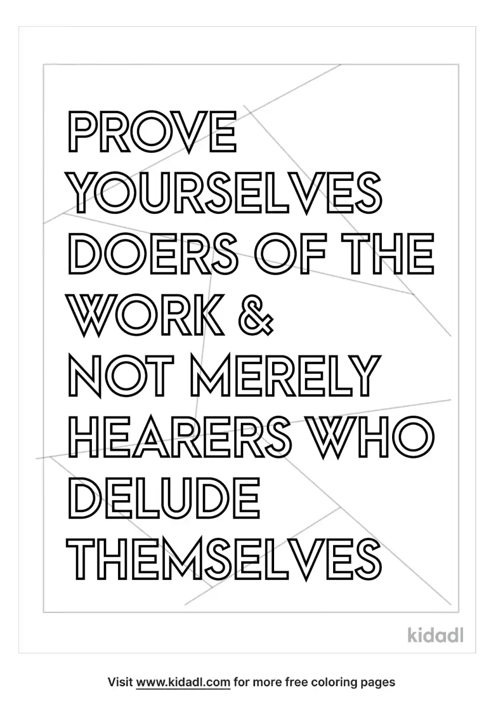 James 1:22 Coloring Page