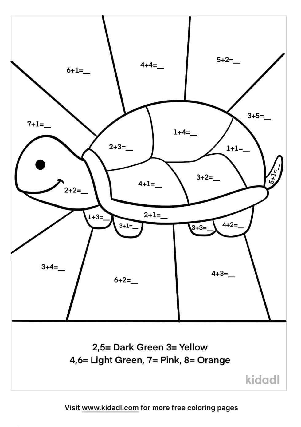 Turtle Color By Numbers