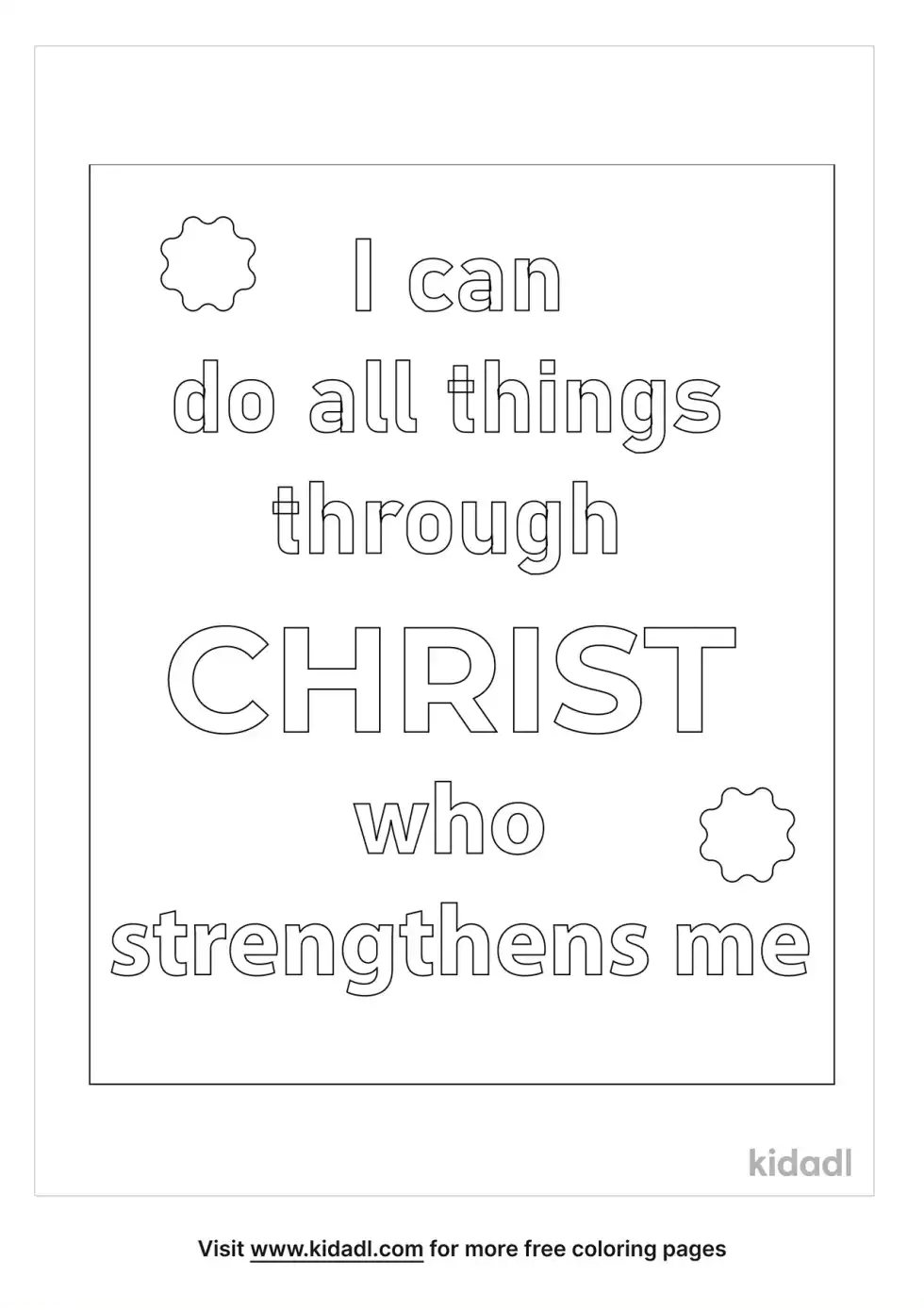 Philippians 4:13 Coloring Page