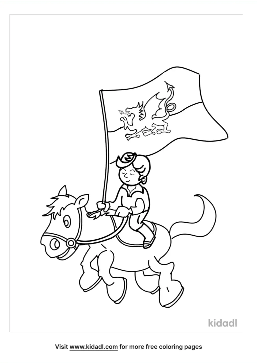 Welsh Flag Coloring Page