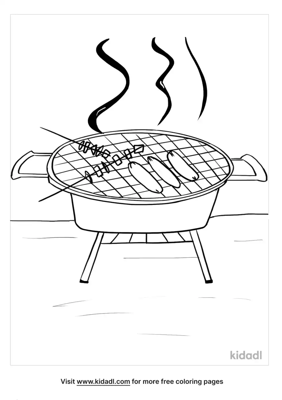 BBQ Coloring Page