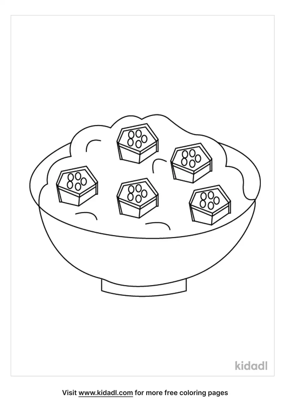 Bowl Of Okra And Rice Coloring Page