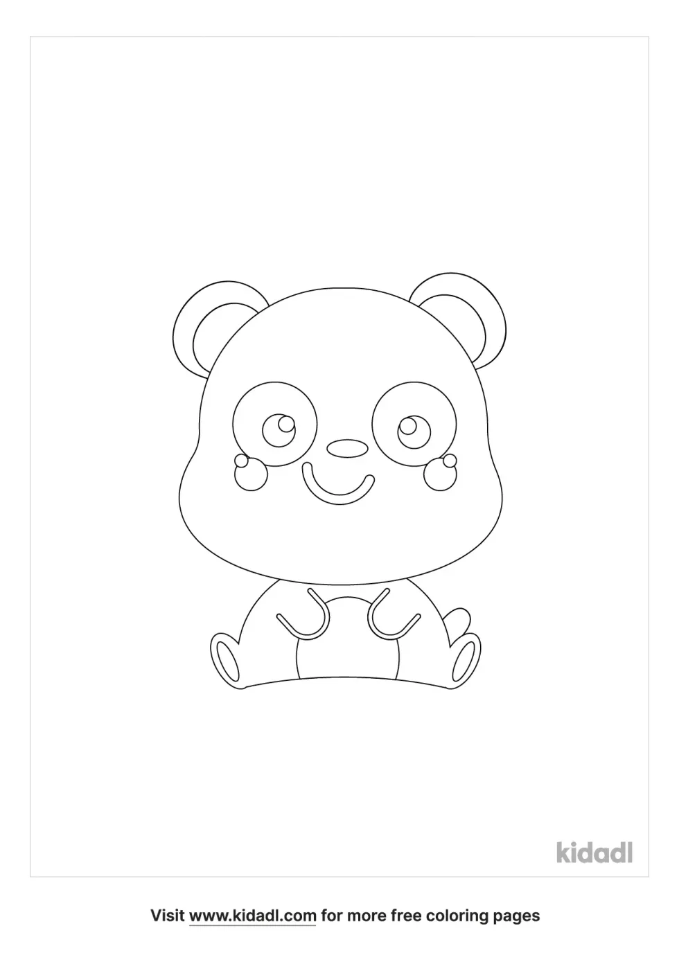 Kawaii Animal Coloring Page 