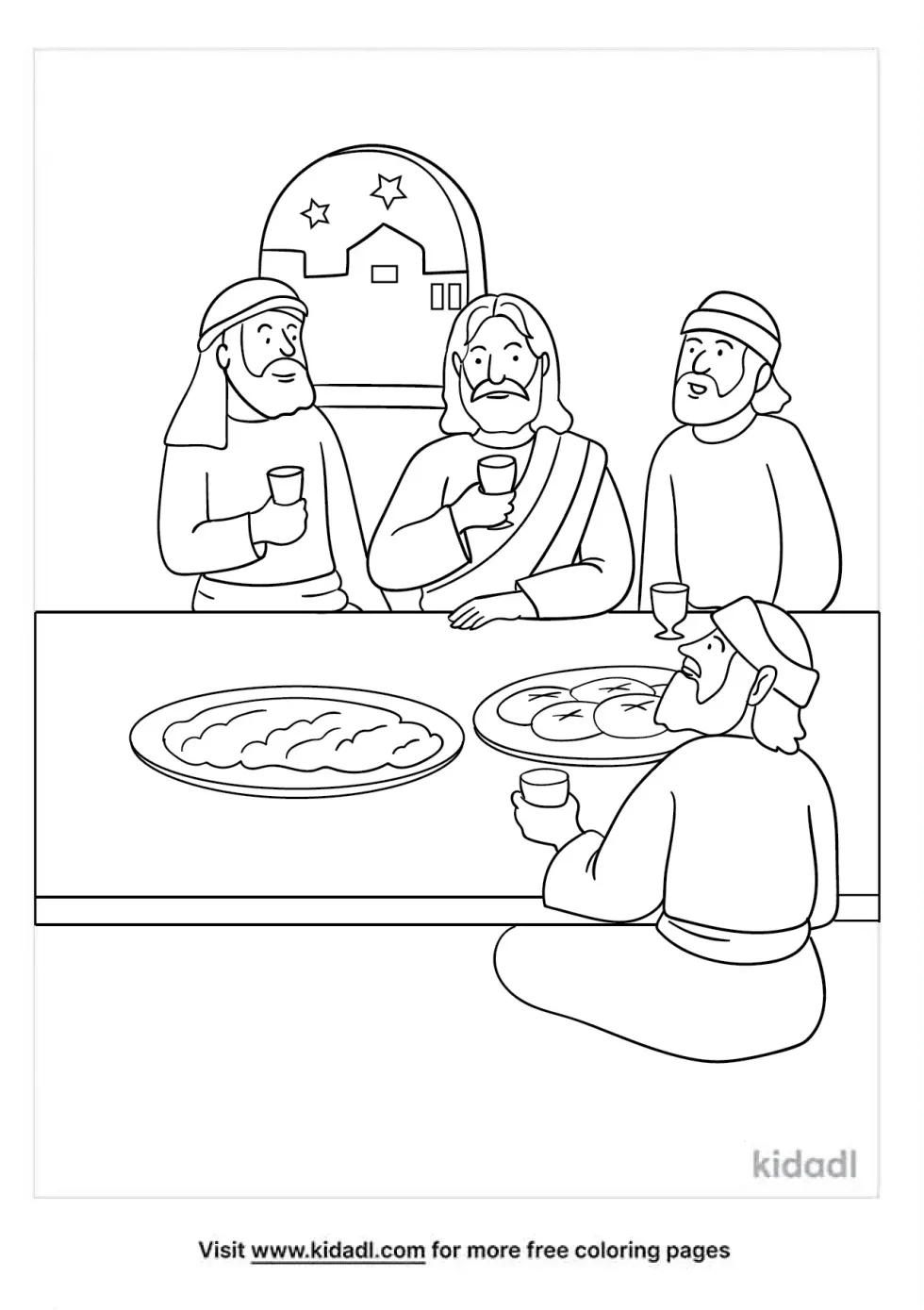 Last Supper Coloring Page