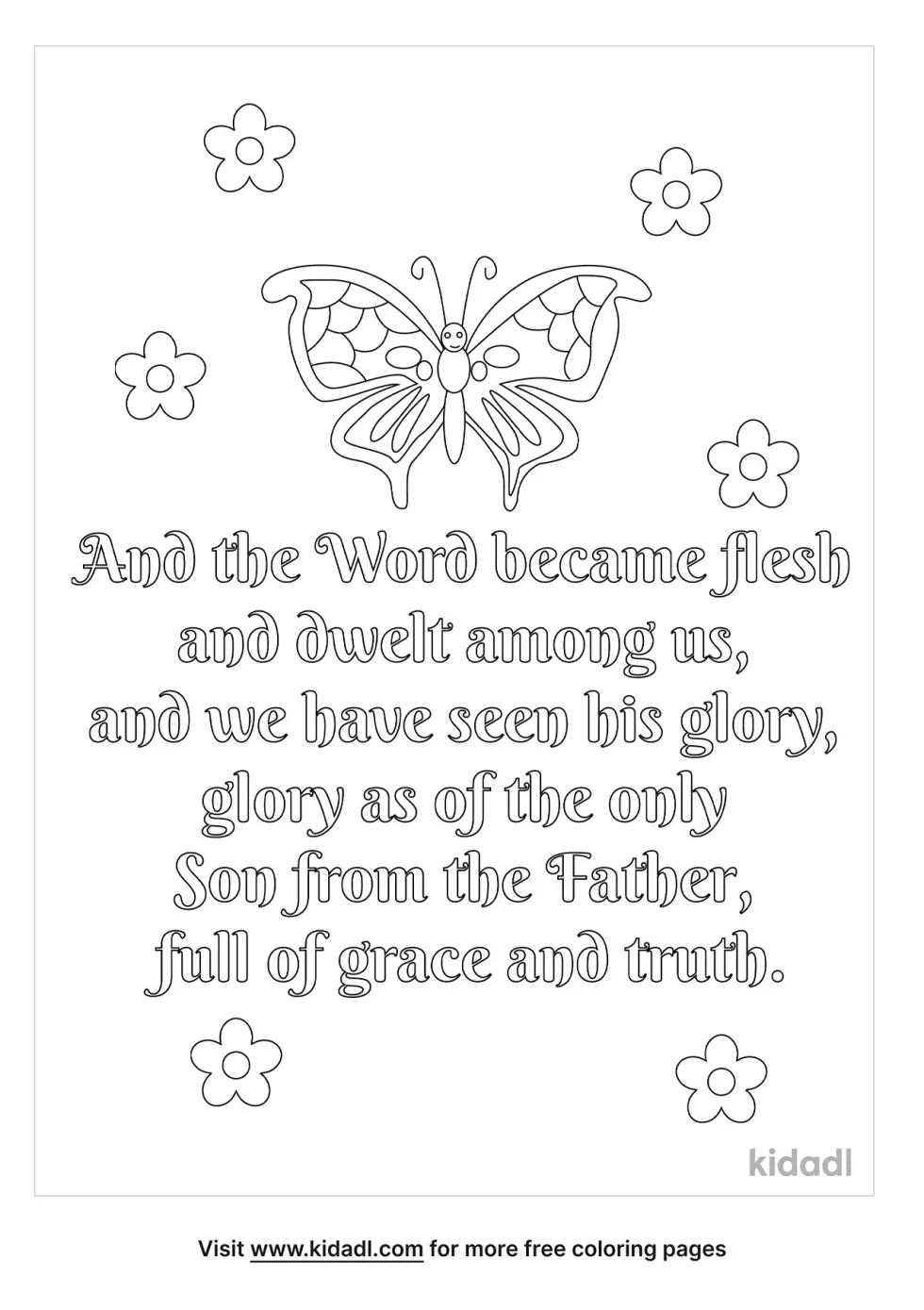 John 1:1-14 Coloring Page