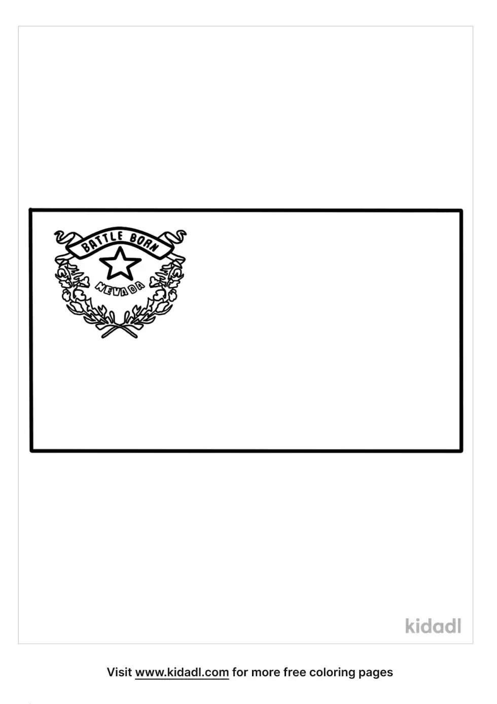 Nevada State Flag Coloring Page