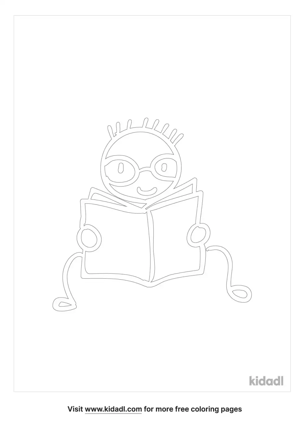 Stick Figure Study Coloring Page